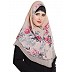 Printed designer Instant Hijab- Light Beige Printed designer Instant Hijab- Light Beige